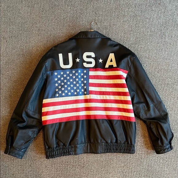 Exit USA Black Leather Jacket - Picture 1 of 5